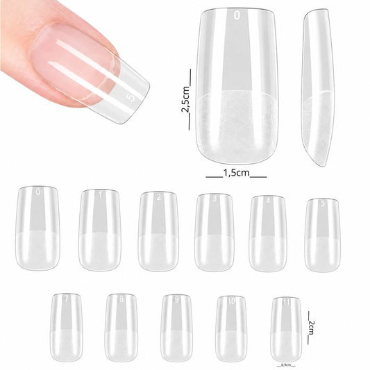 Tips Soft Gel PMMA Cuadrada Media C503 - ISSI Supplies