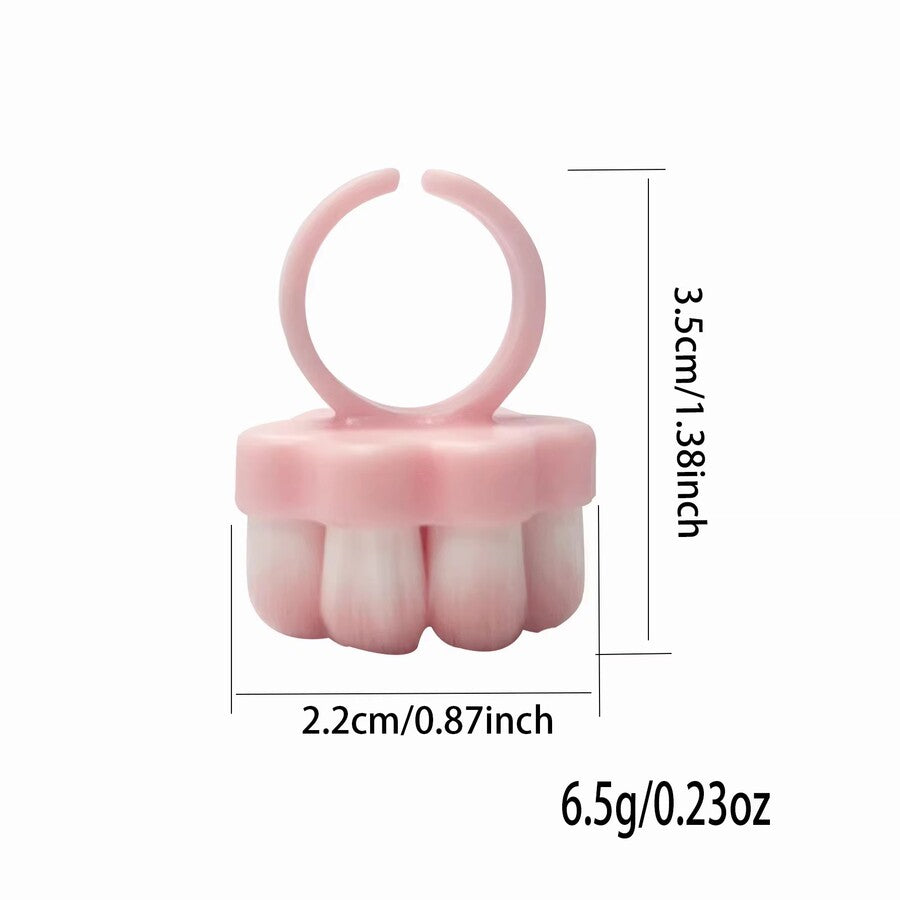 Mini Cepillo Patita con Anillo para Limpieza Uñas