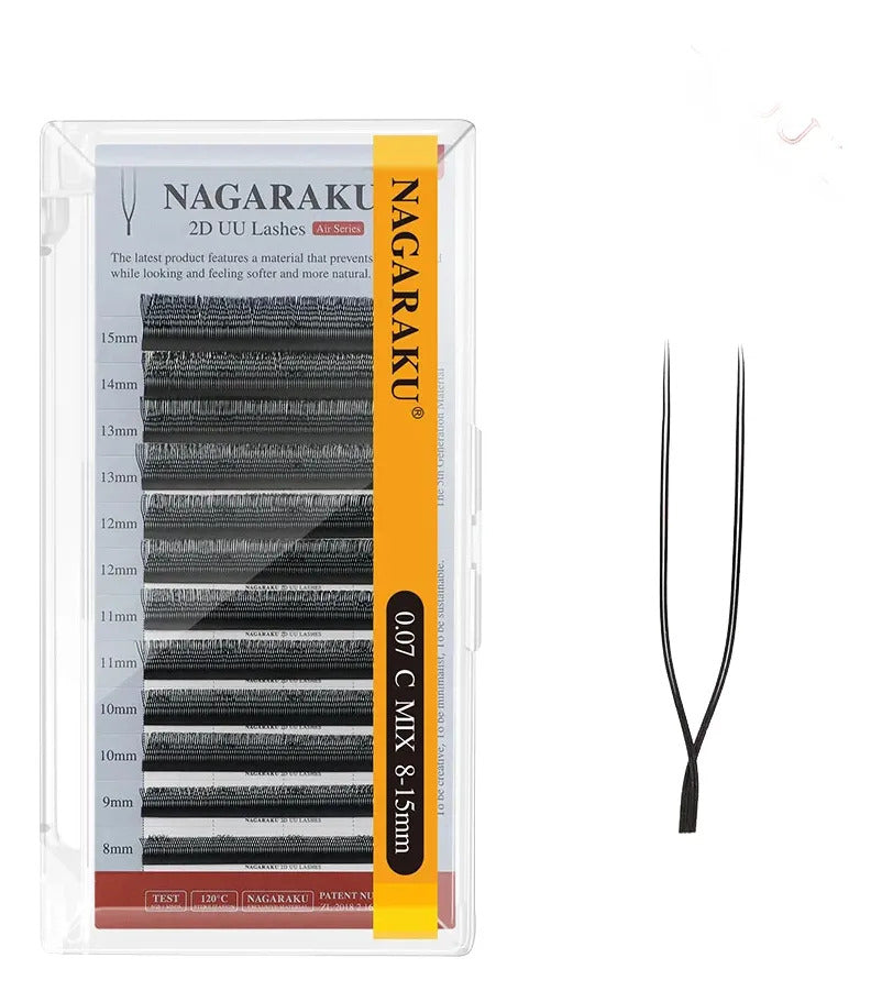 Pestañas 2D UU 0.07D Mix Negra - Nagaraku -  Solo en Pink Pot Plant