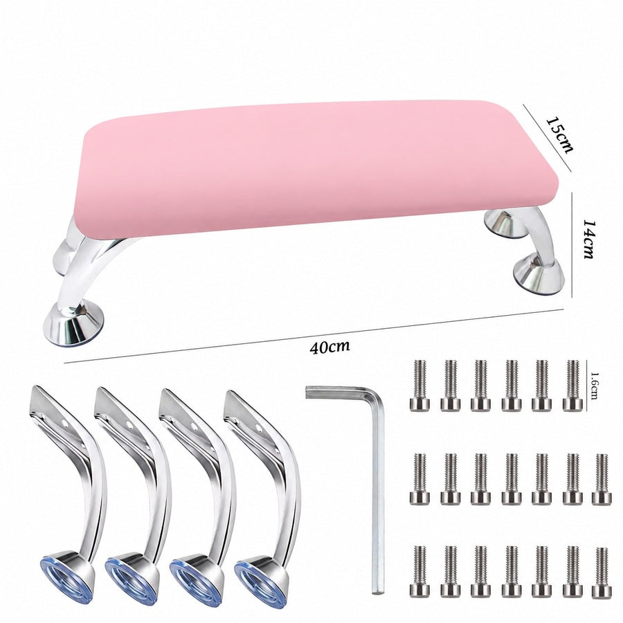 Apoya Manos Acolchonado Rosa con Pata Metalica