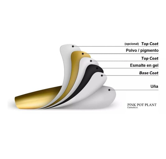 Cuarteto de Polvo Cromado 4G03 - Solo en Pink Pot Plant