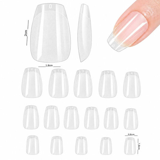 Tips Soft Gel PMMA Coffin Corta C514 - ISSI Supplies