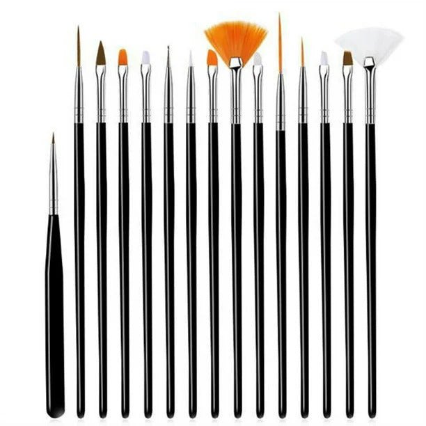 Kit x15 Pinceles Nail Art NBS1003-2 - ISSI Supplies - Solo en Pink Pot Plant