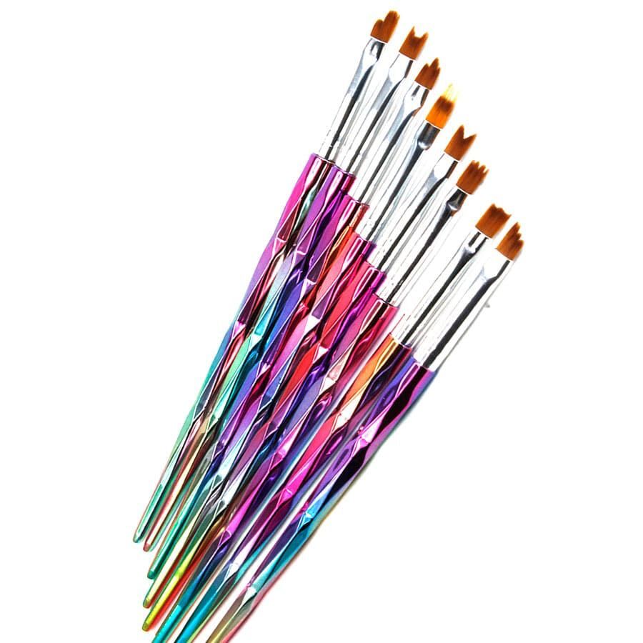 Kit x8 Pinceles Nail Art NBS1002 - ISSI Supplies - Solo en Pink Pot Plant