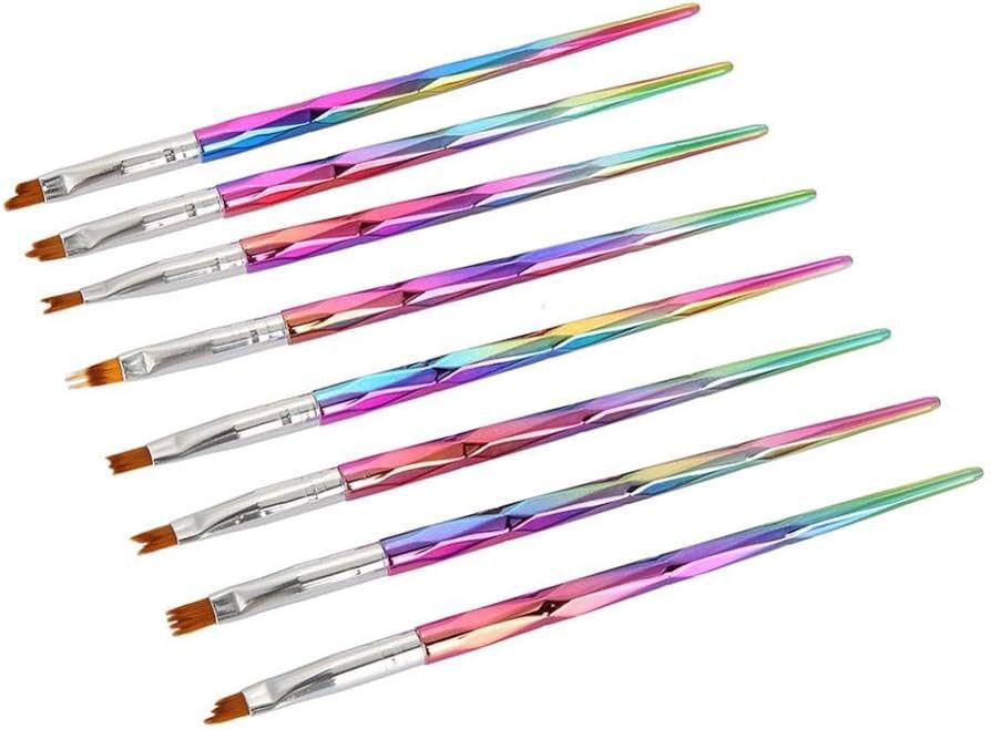 Kit x8 Pinceles Nail Art NBS1002 - ISSI Supplies - Solo en Pink Pot Plant
