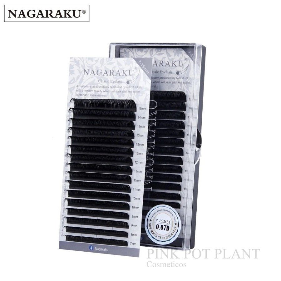 Pestañas Classic 0.07D Mix  - Nagaraku -  Solo en Pink Pot Plant