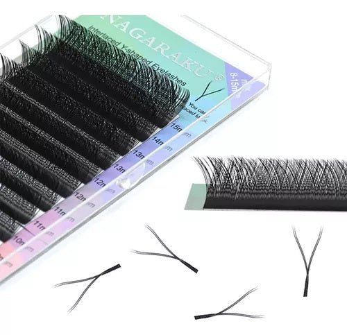 Pestañas YY 0.07D 10mm Negra - Nagaraku -  Solo en Pink Pot Plant