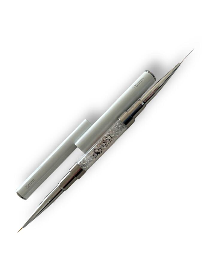 Pincel Liner Doble 5/15mm White - Solo en Pink Pot Plant