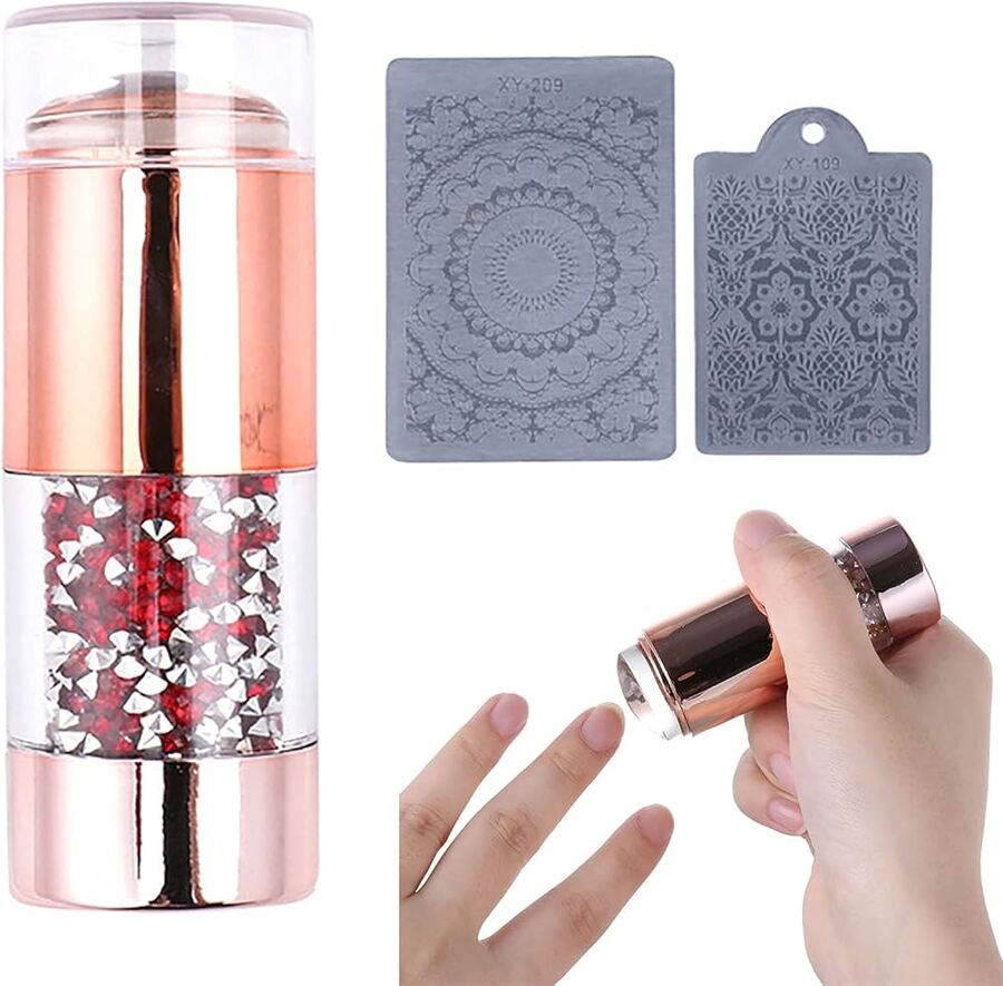 Sello para Stamping y Nail Art Doble - ISSI Supplies - Solo en Pink Pot Plant