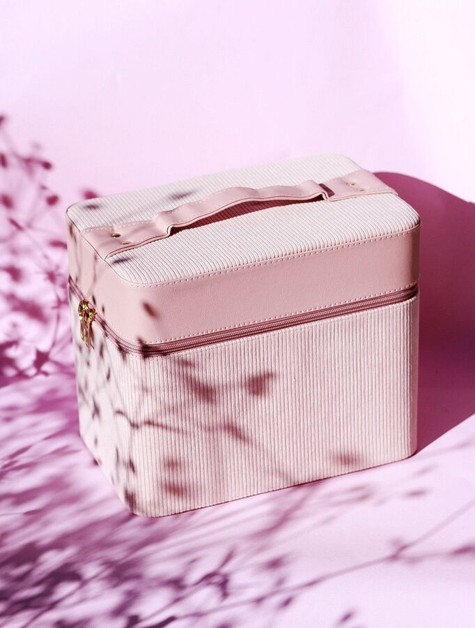 CB01 Maletin con Cierre Rosa - Pink Pot Plant