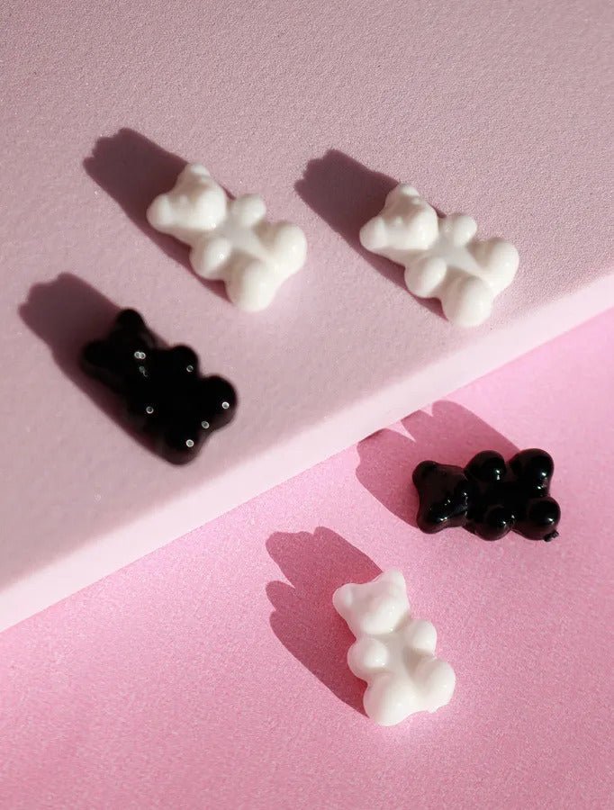 Aplique Bear Plastico Blanco y negro 5 unidades - Solo en Pink Pot Plant