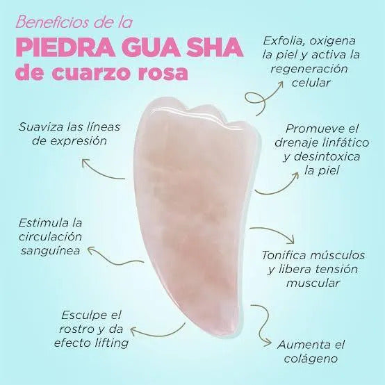 GUA SHA Cuarzo Rosa - Solo en Pink Pot Plant
