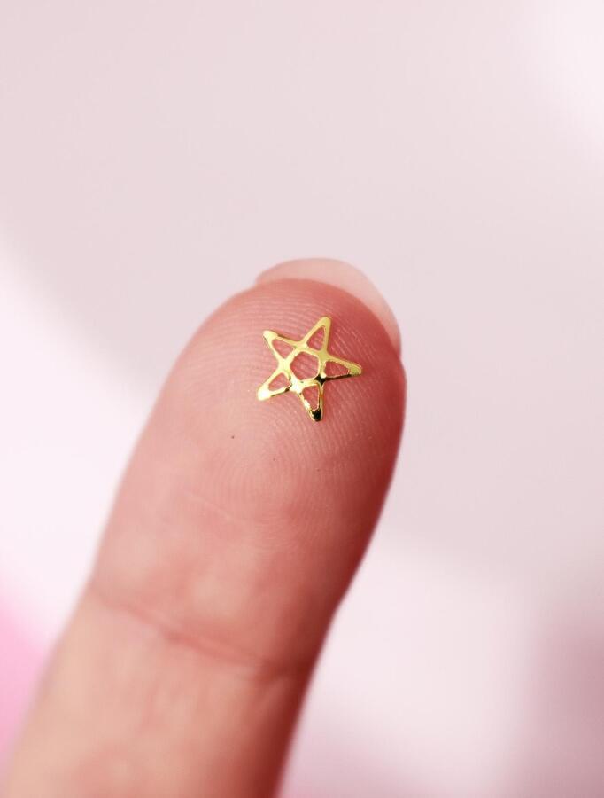 Joyas de Metal D433 Pentagrama chico - Solo en Pink Pot Plant