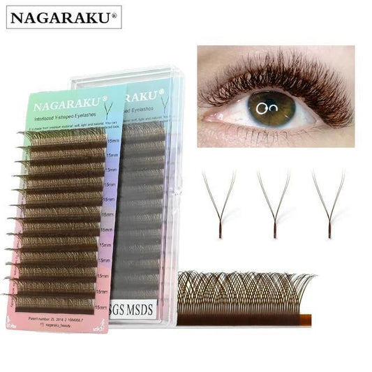 Pestañas YY 0.07D Mix Marron - Nagaraku - Solo en Pink Pot Plant