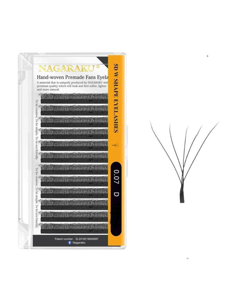 Pestañas tecnológicas 5D W 0.07D Mix Negro -  Nagaraku -  Solo en Pink Pot Plant