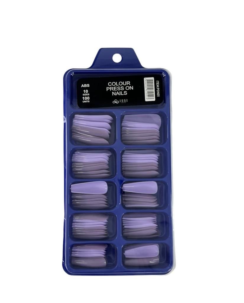 Uñas PRESS ON Coloridas #40 x100u ABS - Solo en Pink Pot Plant