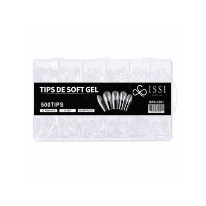 Tips Soft Gel PMMA Coffin C501 500un - ISSI Supplies