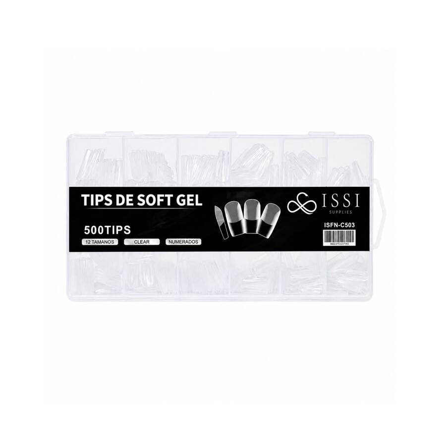 Tips Soft Gel PMMA Cuadrada Media C503 - ISSI Supplies