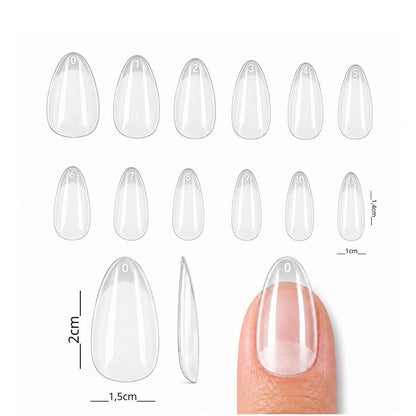 Tips Soft Gel PMMA Almendra Corta C522 500un - ISSI Supplies