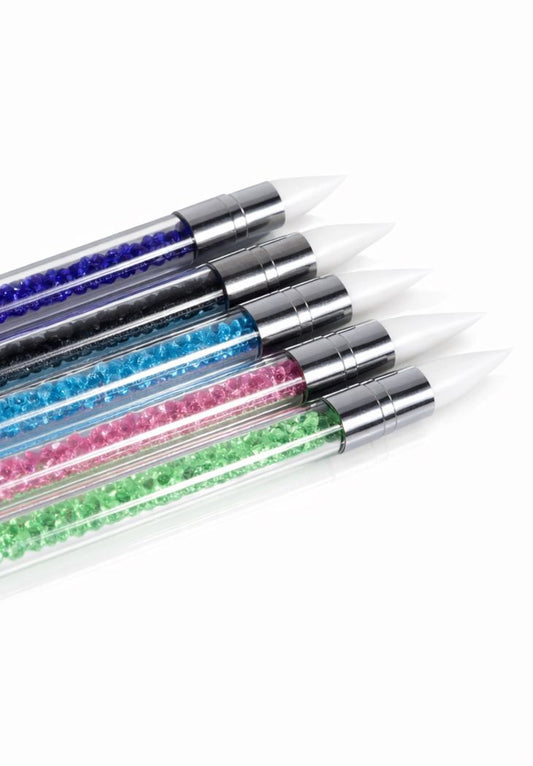 Kit x5 Pinceles Silicona Doble con Glitter  - ISSI Supplies -  Solo en Pink Pot Plant 