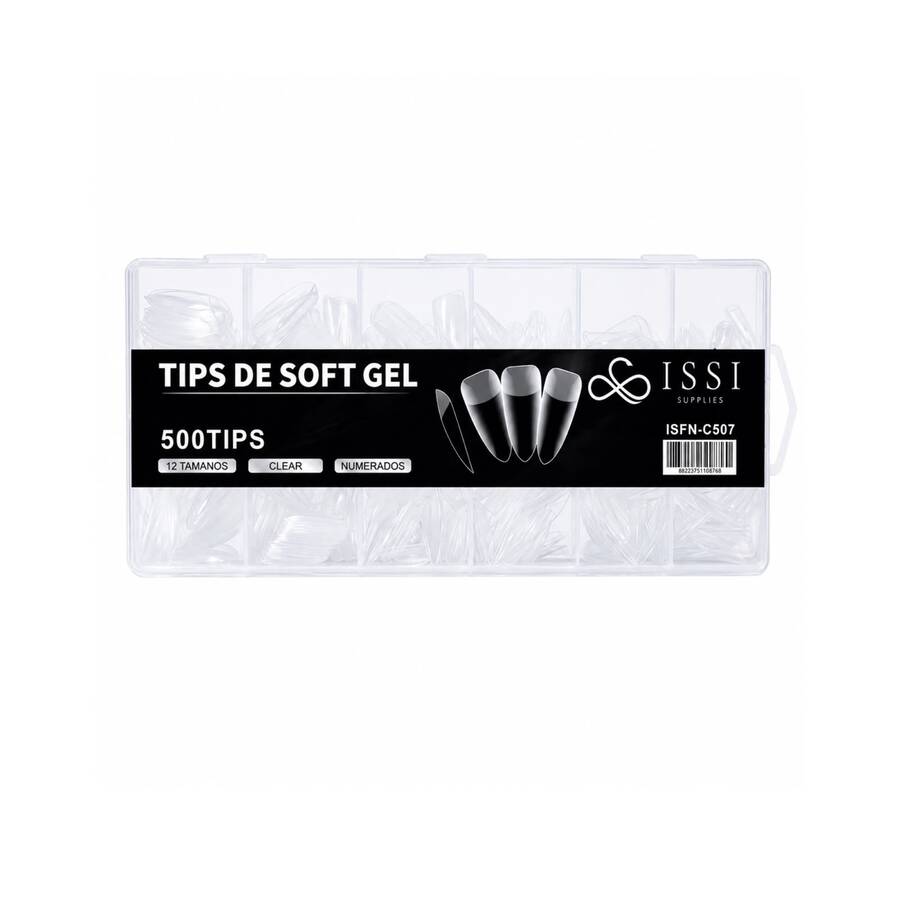 Tips Soft Gel PMMA Stiletto Medio C507 - ISSI Supplies