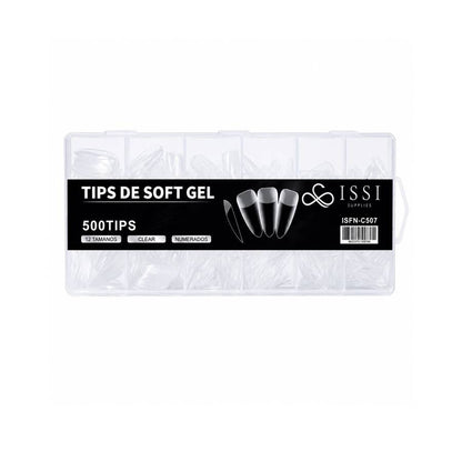 Tips Soft Gel PMMA Stiletto Medio C507 500un - ISSI Supplies
