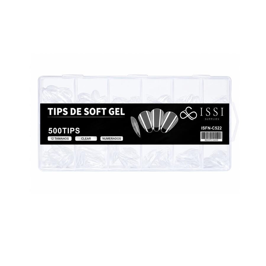 Tips Soft Gel PMMA Almendra Corta C522 - ISSI Supplies