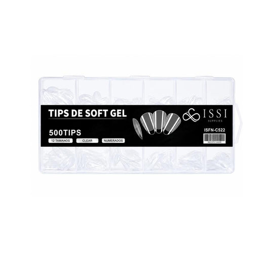 Tips Soft Gel PMMA Almendra Corta C522 - ISSI Supplies