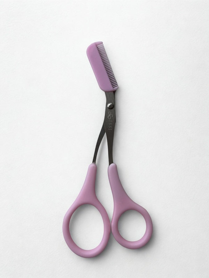 Tijera para Cejas con Peine Rosa - ISSI Supplies