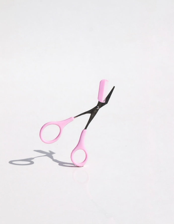 Tijera para Cejas con Peine Rosa LXN1428 - ISSI Supplies -  Solo en Pink Pot Plant 