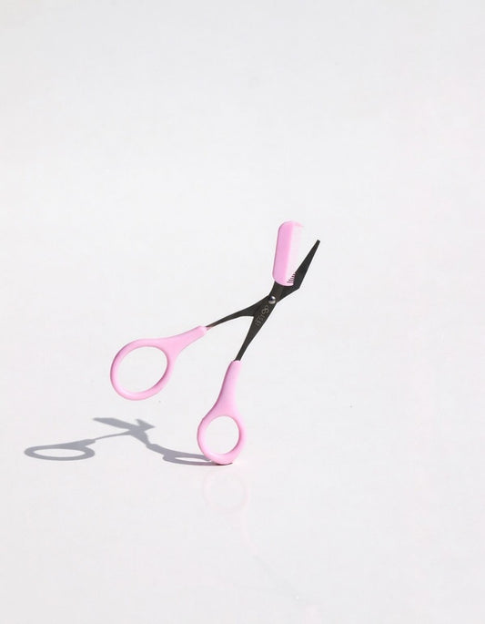 Tijera para Cejas con Peine Rosa LXN1428 - ISSI Supplies -  Solo en Pink Pot Plant 