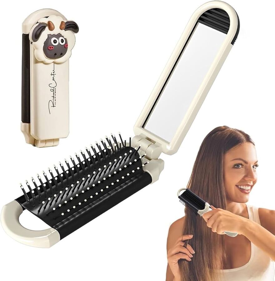 Cepillo Plegable Con Ovejita Y Espejo - ISSI Supplies -  Solo en Pink Pot Plant 