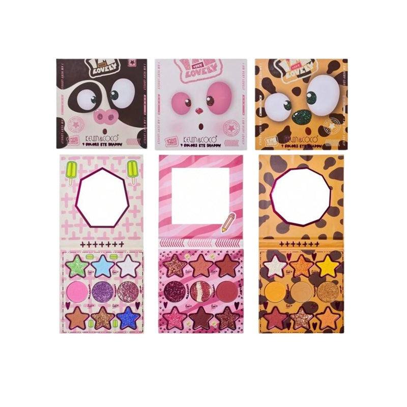 Set Maquillaje Y Pestañas 27 Colores - Kevin & Coco -  Solo en Pink Pot Plant 