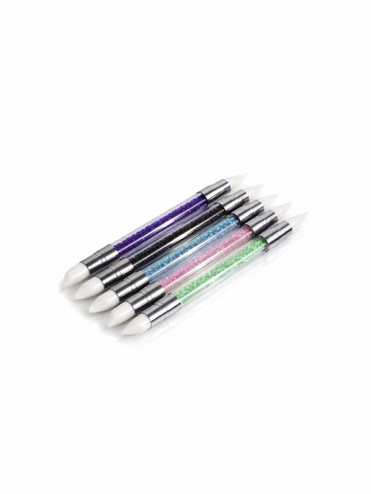 Kit x5 Pinceles Silicona Doble con Glitter  - ISSI Supplies -  Solo en Pink Pot Plant 