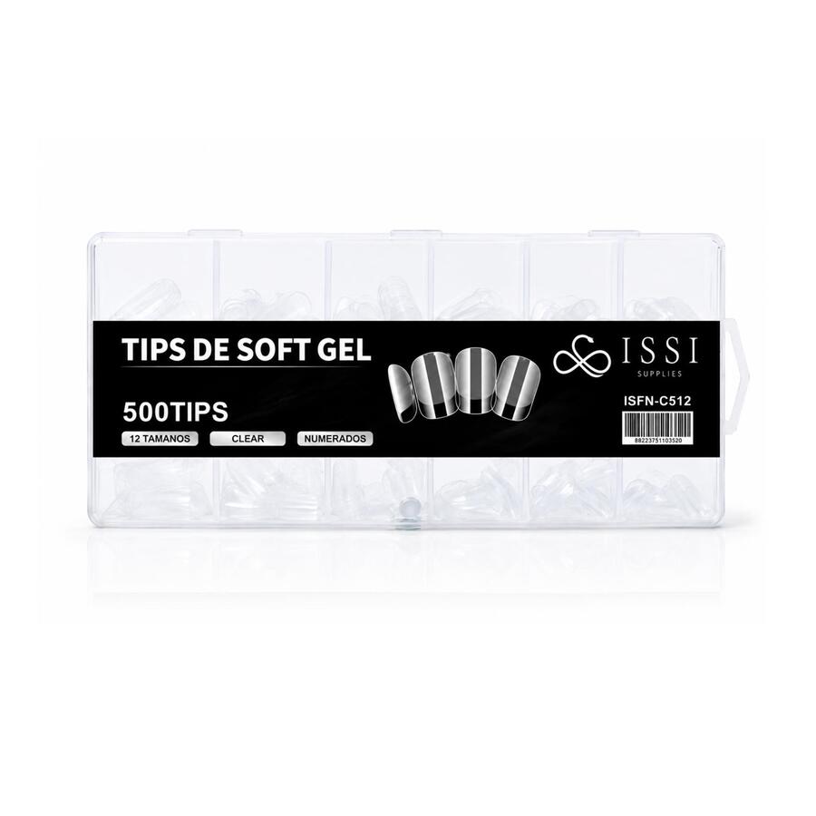 Tips Soft Gel PMMA Cuadrada Corta C512 - ISSI Supplies