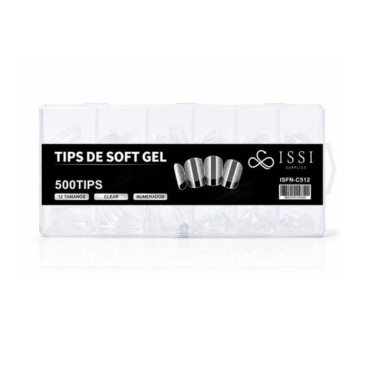 Tips Soft Gel PMMA Cuadrada Corta C512 - ISSI Supplies