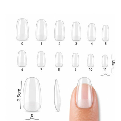 Tips Soft Gel PMMA Oval Corta C521 500un - ISSI Supplies