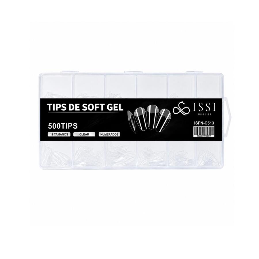 Tips Soft Gel PMMA Almendra Corta C513 - ISSI Supplies