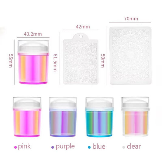 Sello Stamping Rosa + 2 placas