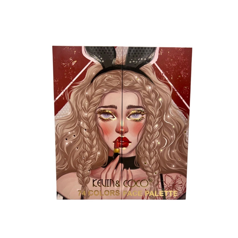 Paleta Facial 74 Colores - Kevin & Coco -  Solo en Pink Pot Plant 