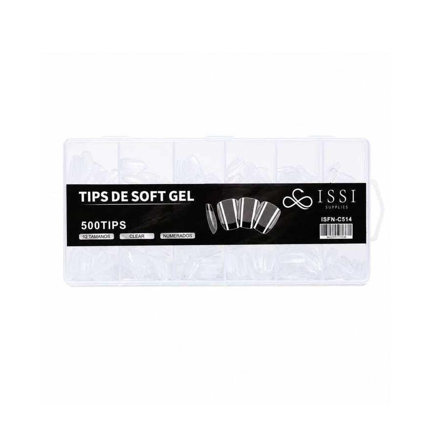 Tips Soft Gel PMMA Coffin Corta C514 - ISSI Supplies