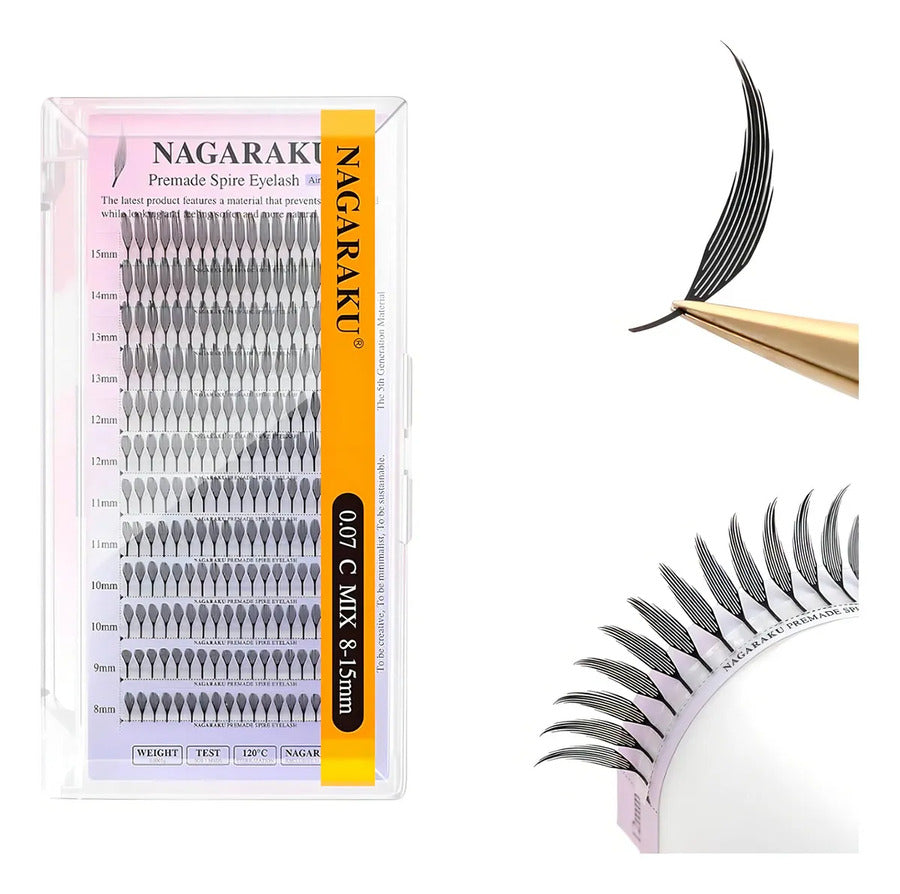 Pestañas Spire - Anime 0.07D Mix - Nagaraku -  Solo en Pink Pot Plant 