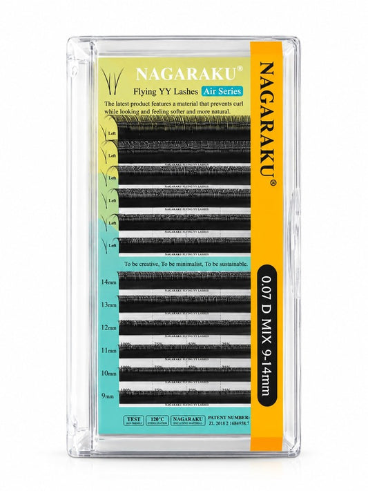 Pestañas Flying YY 0.07D Mix Negra - Nagaraku
