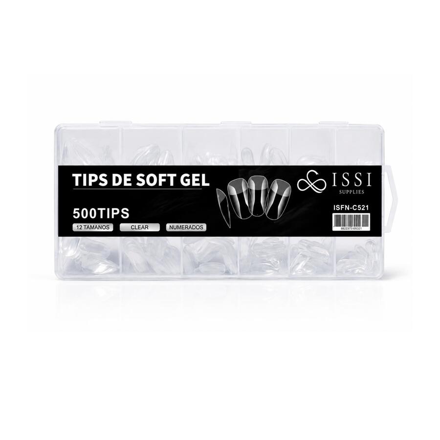 Tips Soft Gel PMMA Oval Corta C521 - ISSI Supplies