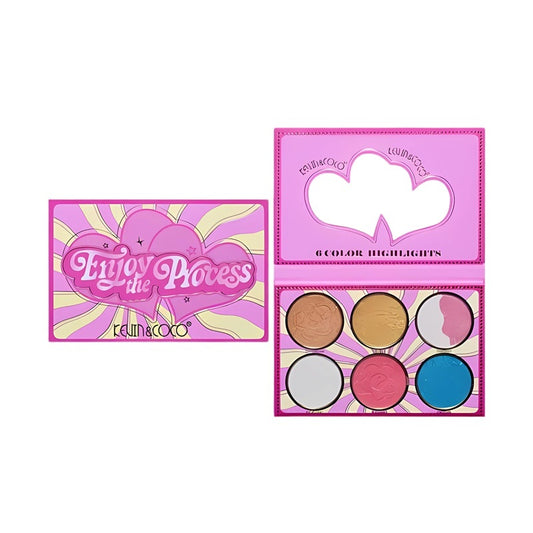 Paleta de Iluminadores 6 Colores - Kevin & Coco -  Solo en Pink Pot Plant 