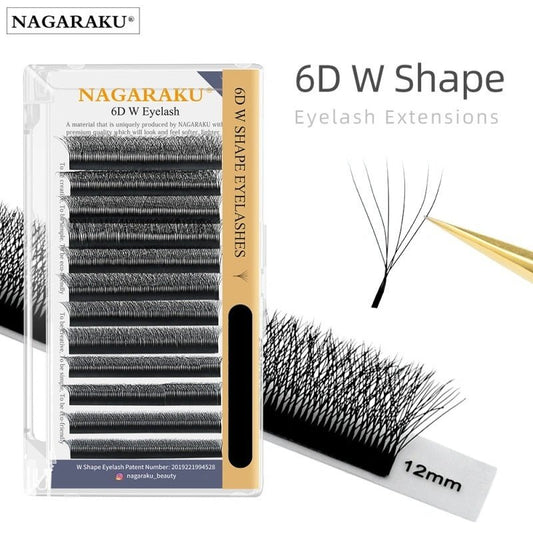 Pestañas tecnologicas 6D W 0.07C Mix Negro - Nagaraku -  Solo en Pink Pot Plant 