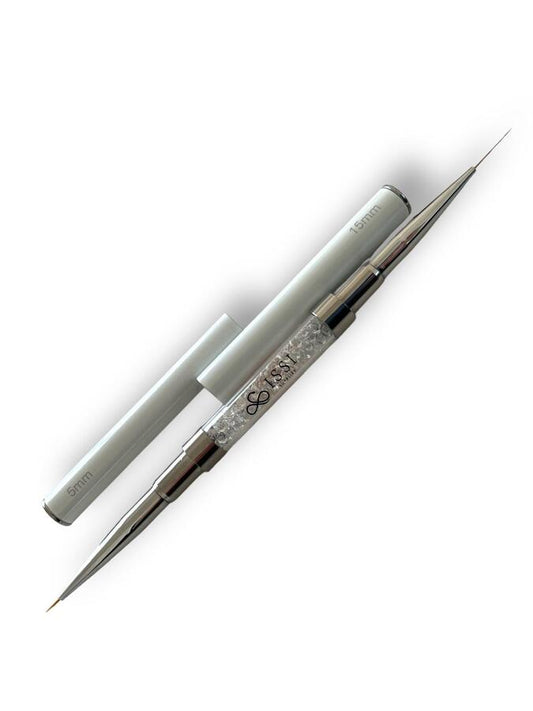 Pincel Liner Doble 5/15mm White -  Solo en Pink Pot Plant 