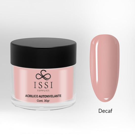 Polvo acrílico autonivelante DECAF 30g -ISSI Supplies -  Solo en Pink Pot Plant 