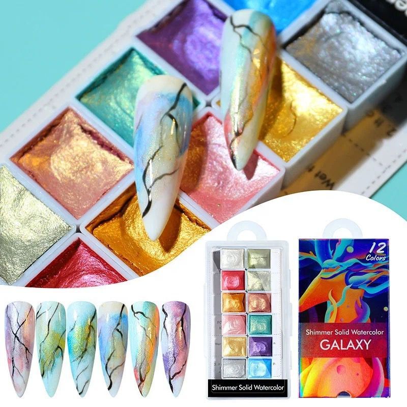 paleta acuarela X12 tonos - Galaxy -  Solo en Pink Pot Plant 