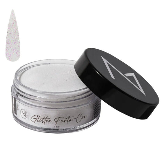 Polvo Acrilico Glitter Blanco Purísimo 40g - Majestic Nails - Pink Pot Plant